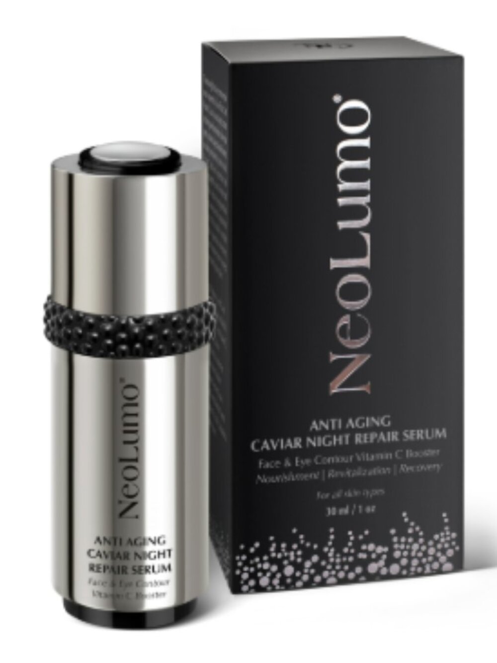NEOLUMO ANTI AGING CAVIAR NIGHT REPAIR SERUM-FACE &EYE CONTOUR VITAMIN C BOOSTER